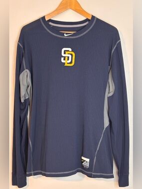 Nike Pro Dri-Fit Navy San Diego Padres Long Sleeve Authentic Collection Top XL
